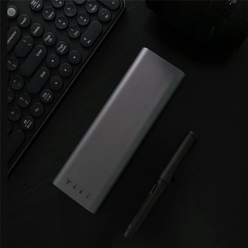 Xiaomi Mijia металлическая коробка для канцелярских принадлежностей MIIIW портативный чехол-карандаш для наушников Кабельный органайзер алюминиевый корпус кнопочный переключатель для школы и офиса