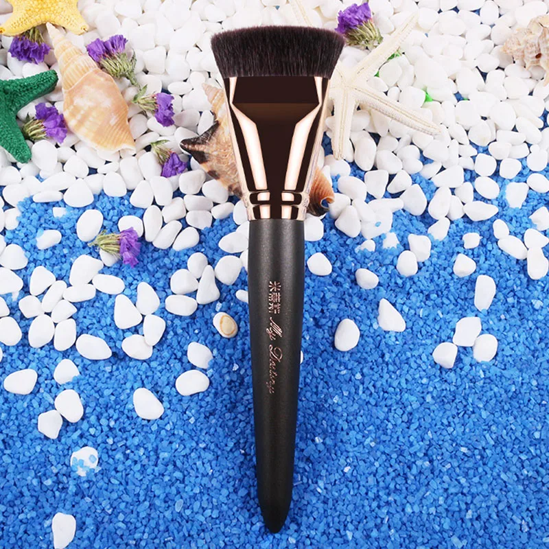 MyDestiny makeup brush-Professional flat base foundation&ampbronzing brush-high quality goat hair cosmetic tools tools024 | Красота и