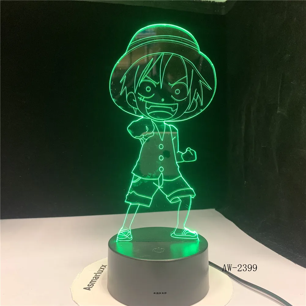 Одна штука 7 цветов меняющий стол флуффи USB Светодиодный настольный светильник 3D