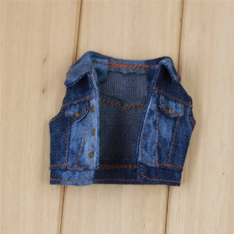 like the picture Наряд для куклы Blyth, комплект из джинсовой куртки West, футболка, носки и джинсовые штаны, костюм для куклы bjd icy dbs 1/6 - Цвет: like the picture