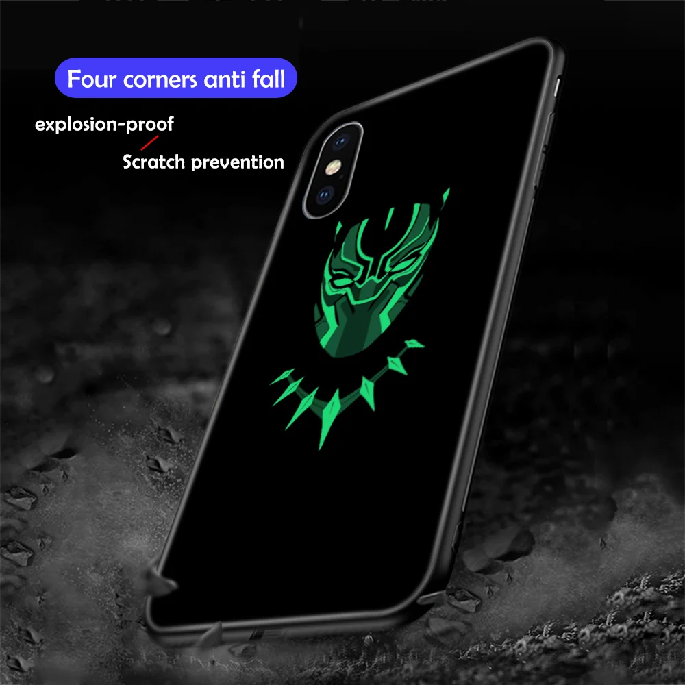 Ciciber Marvel Железный человек Капитан Америка Черная пантера для IPhone 11 Pro XR X XS MAX