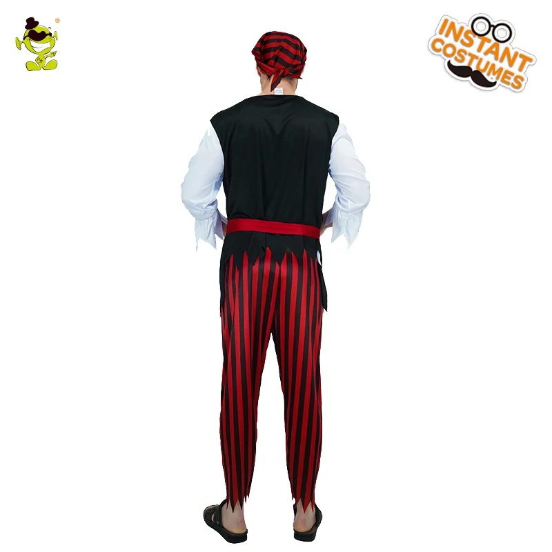 

Hot Sale Men's Pirate Costume Fancy Dress Up New Pirate Clothes For Halloween Party Role Play Cool Pirate Costume For Adults