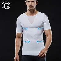 men body shaper corset slimming waist trainer shirt abdomen control belly trimmer underwear