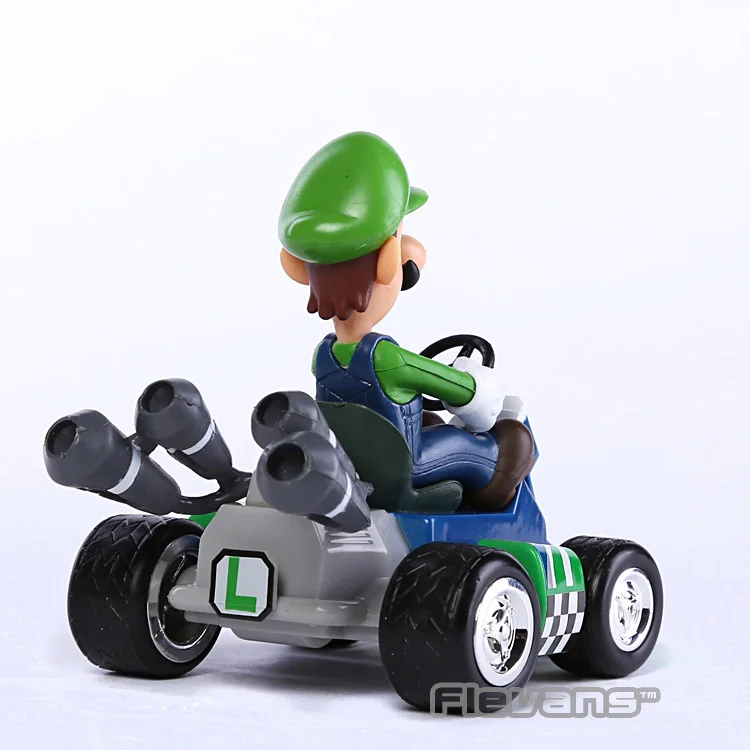 Super Mario Bros Kart Car Mario Luigi Kart Гоночная машина ПВХ игрушки " 10 см набор из 2 SMFG017