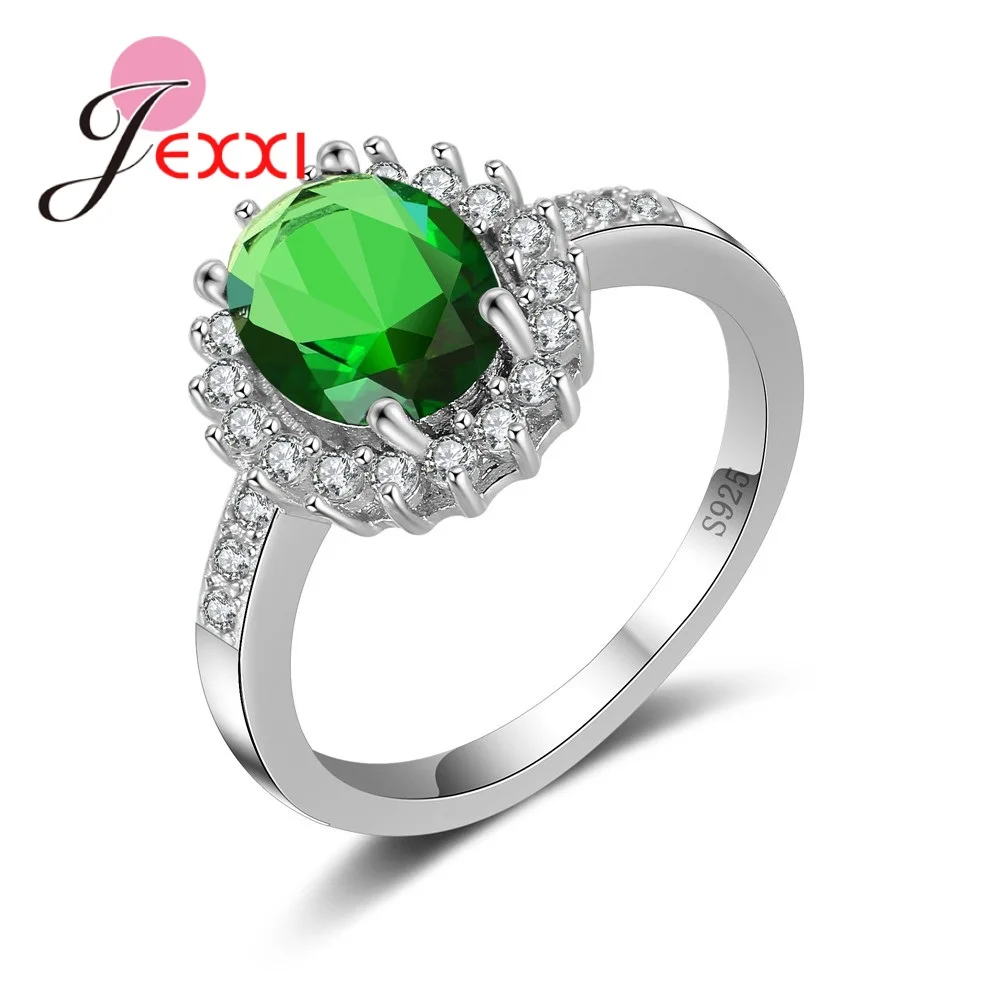 Женское кольцо из серебра 925 пробы с фианитом|rings for weddings|sterling silver engagement ringscrystal ring |