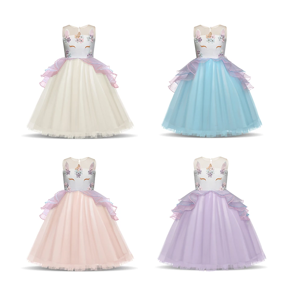 Платья-пачки Cutestyles для девочек платье в виде единорога Детский костюм