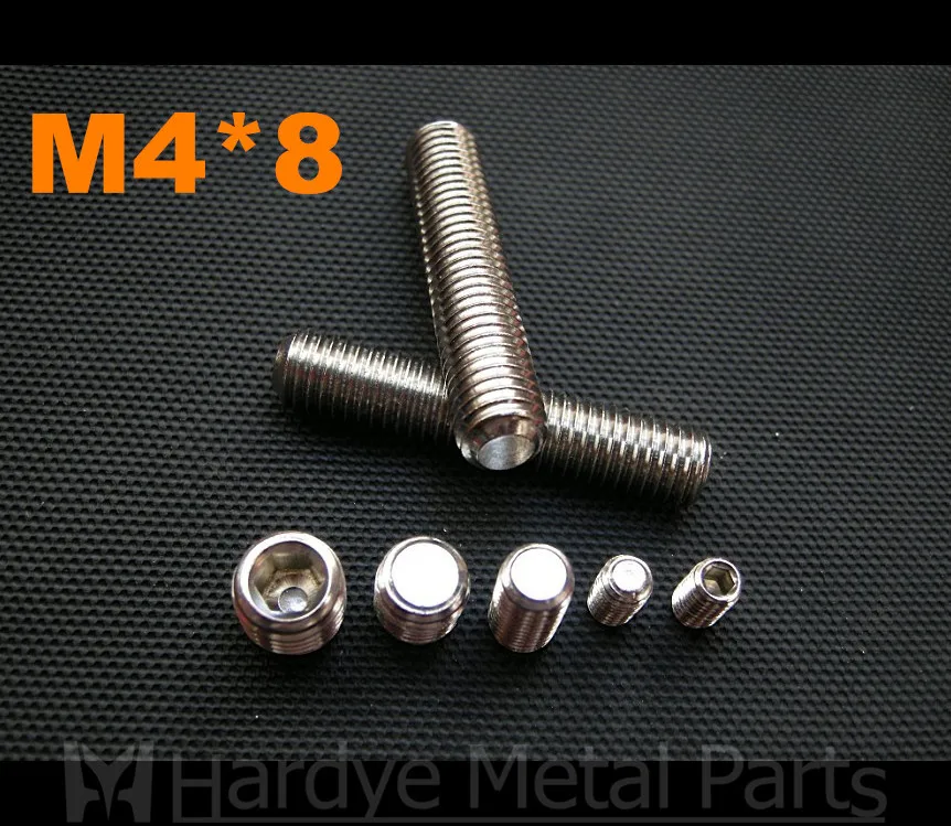 500 шт./лот M4 * 8 DIN913 набор винтов из нержавеющей стали с шестигранным углублением и