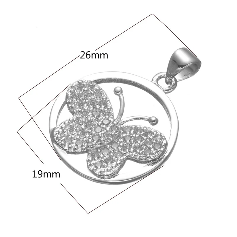 Смешанные Круглые Подвески-бабочки Плавающие Подвески подходят для браслетов