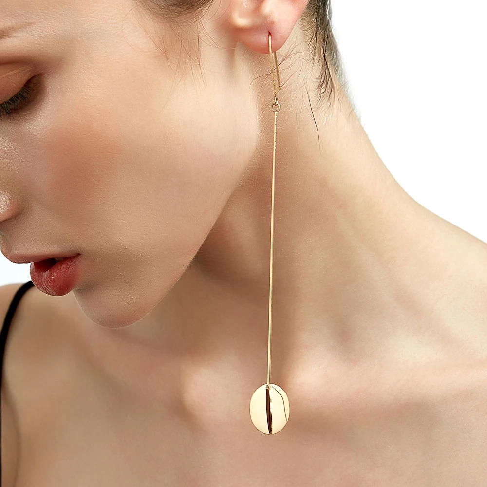 Enfashion длинные серьги подвески в форме цветка трендовые большие висячие для