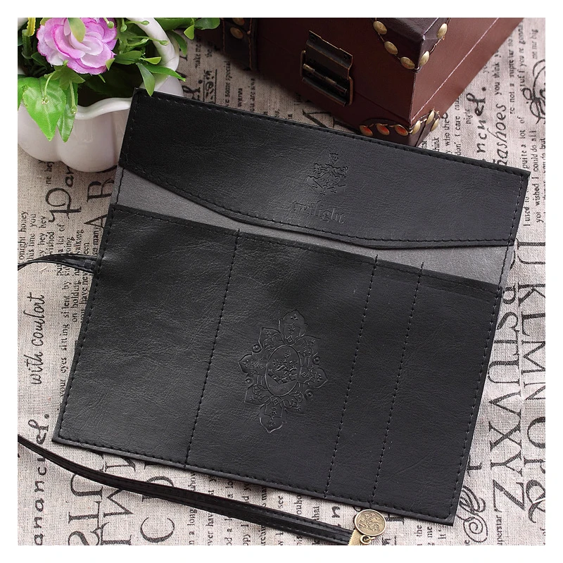 Бесплатная доставка кожаный бархатный пенал для ручек сумка карандашей