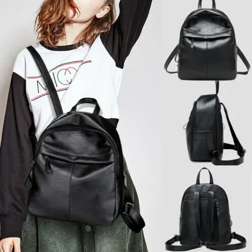 Модная женская сумка рюкзак на шнурке школьная через плечо кожаная повседневная