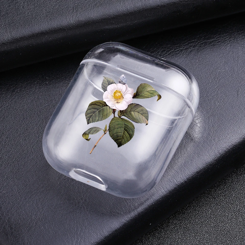

For Apple Airpods 1 2 Tea Flower Earphone Case For AirPods Pro Soft TPU Bumper Cover Shell Headset Accessories
