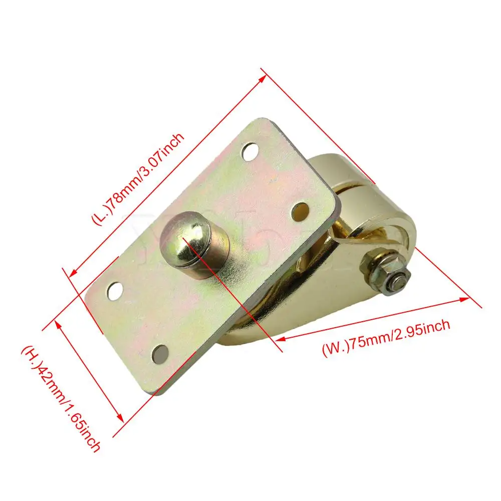 

Yibuy Iron 5.4cm Increased Height Upright Piano Caster Wheel Universal Wheel Piano Instrument Replacement Parts