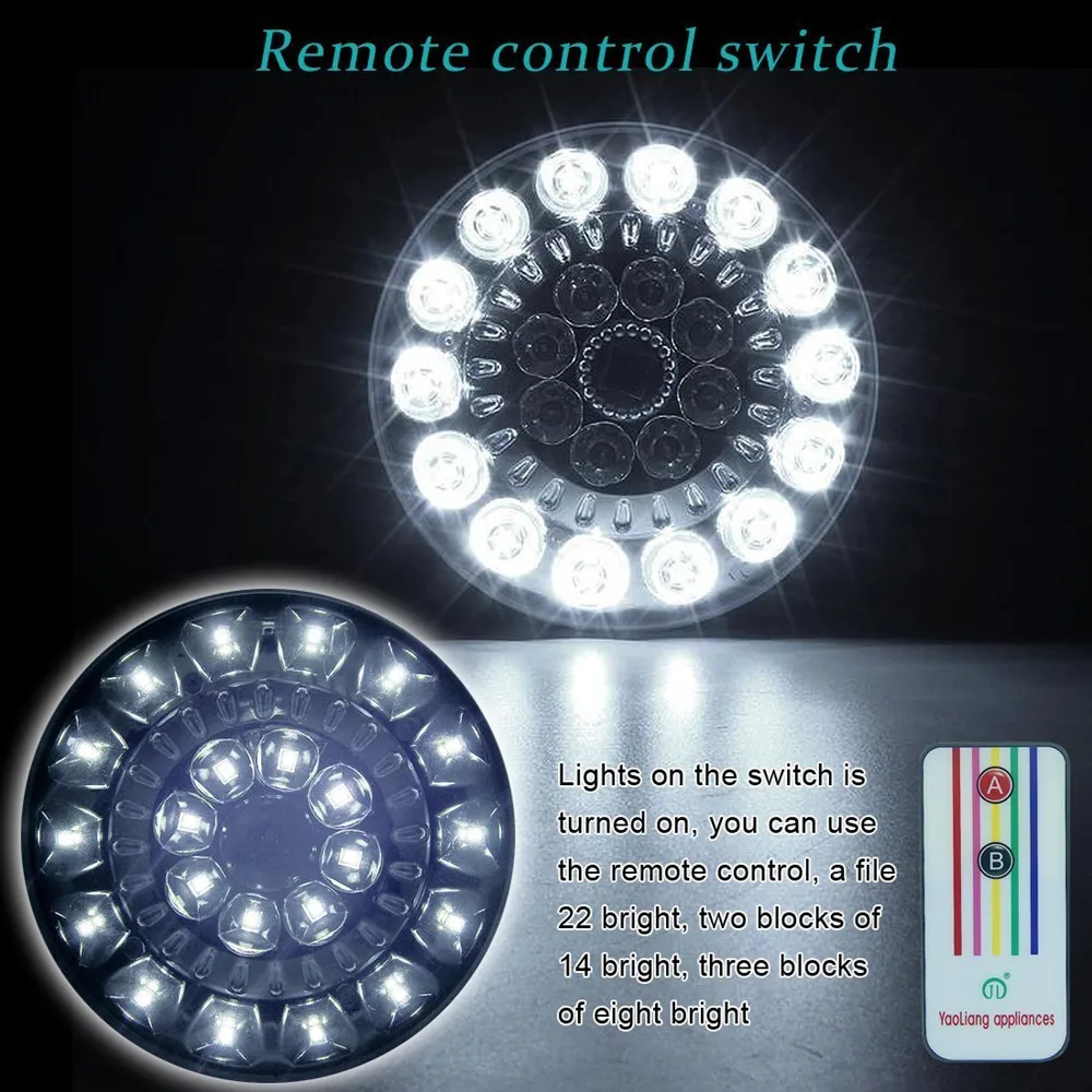 22LED солнечный дистанционного Управление огни Портативный открытый сад Солнечный