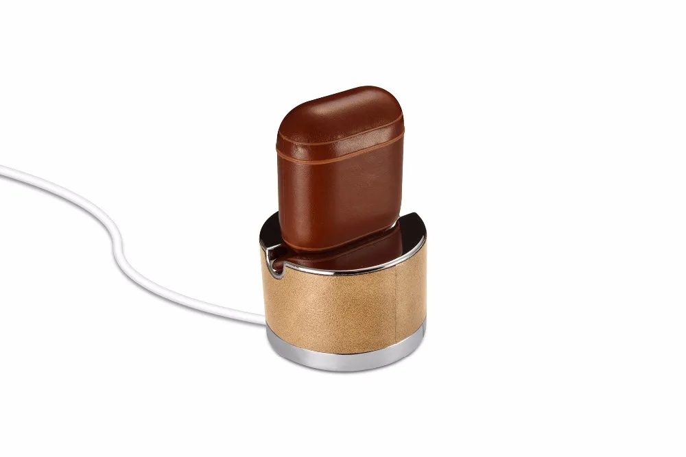 Чехол из натуральной воловьей кожи для AirPods противоударный защитный чехол гарнитура коробка для Apple гарнитура для AirPods зарядный чехол