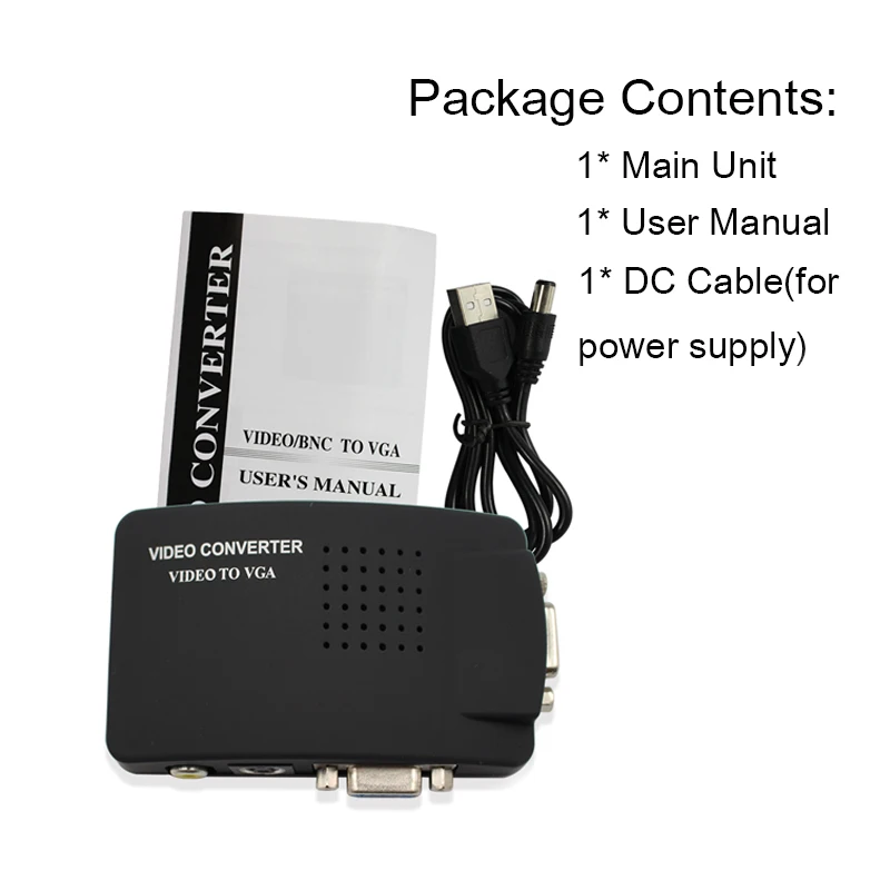 Converter RCA/AV к VGA конвертер S видео к VGA видео конвертер AV/RCA к VGA видео конвертер для ПК ноутбук - Цвет: Converter