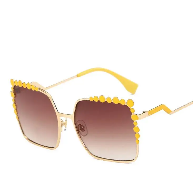 c7 yellow brown Emosnia, сексуальные, модные, более размера d, квадратные солнцезащитные очки для женщин, алмаз,, летняя оправа большого размера, зеркальные солнцезащитные очки для женщин, Oculos UV400 - Цвет линз: c7 yellow brown