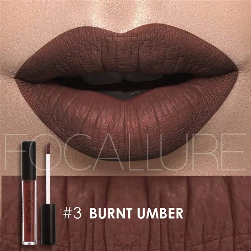 FOCALLURE Lasting Matte Lipstick Waterproof Lip Liquid Pencil Gloss Makeup | Красота и здоровье