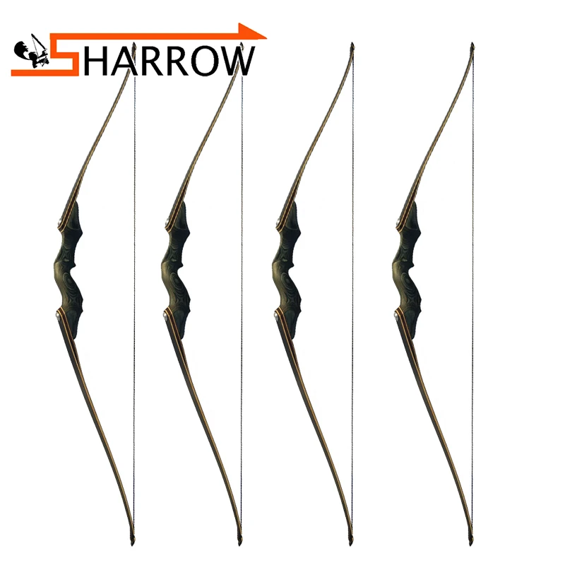 1 Set 60Inch 30lbs-60lbs Archery Black Hunter Recurve Bow Takedown Bow Left and Right Hand Customization Hunting Shooting Sports