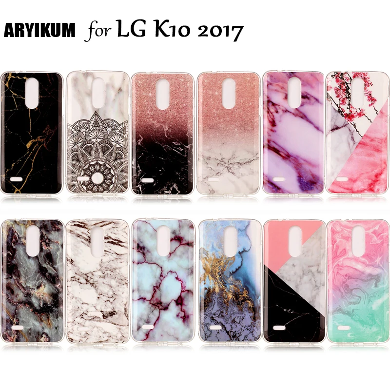 Luxury TPU Marble Cases For LG K10 2017 Case X400 M250N Cover LGK10 Soft Silicone Phone etui K 10 |