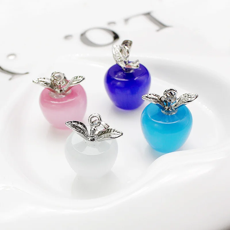 Ожерелье с искусственным опалом красного и белого цветов 2 шт.|f pendant|pendant diyapple shaped |