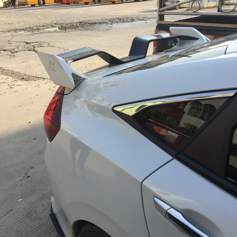 Для Honda Civic спойлер yofer стиль украшение автомобиля задняя крыша хвост крыло ABS пластик черный узор спойлер