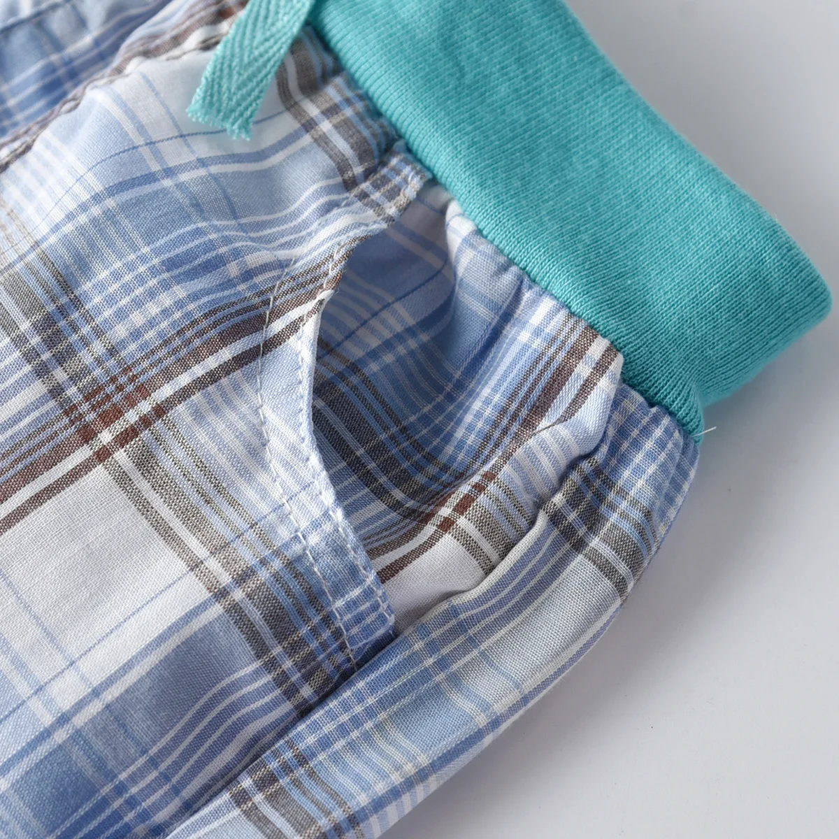 Детские штаны AiLe Rabbit из чистого хлопка в клетку для детей Whorl степень плотности