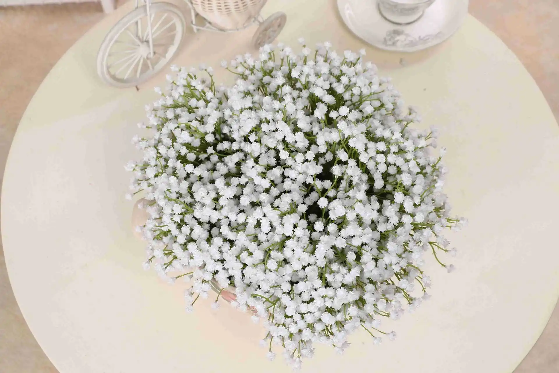 Один пластиковый букет ПУ моделирование Gypsophila Свадебные букеты Искусственные цветы искусственные растения