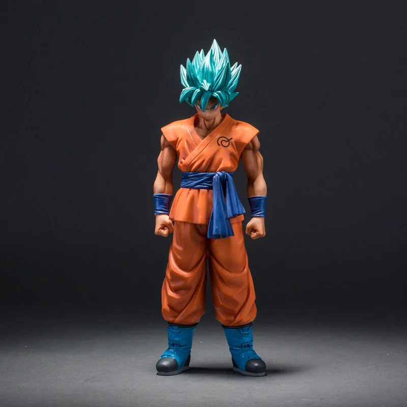MSP Dragon Ball Z Super Saiyan God Son Goku фигурка синие волосы Гоку 25 см DragonBall Коллекция ПВХ модель