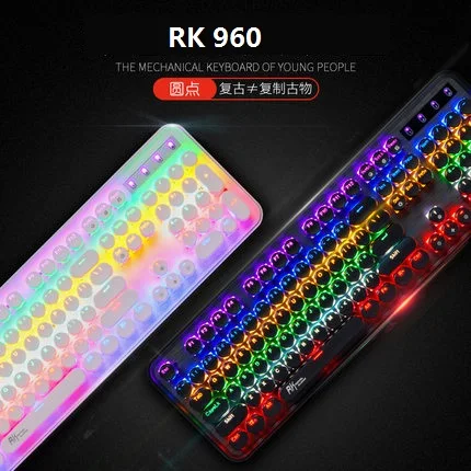 Профессиональный CK104 круглый ключ клавиатуры механик anti-ореолы Gaming Keyboard USB