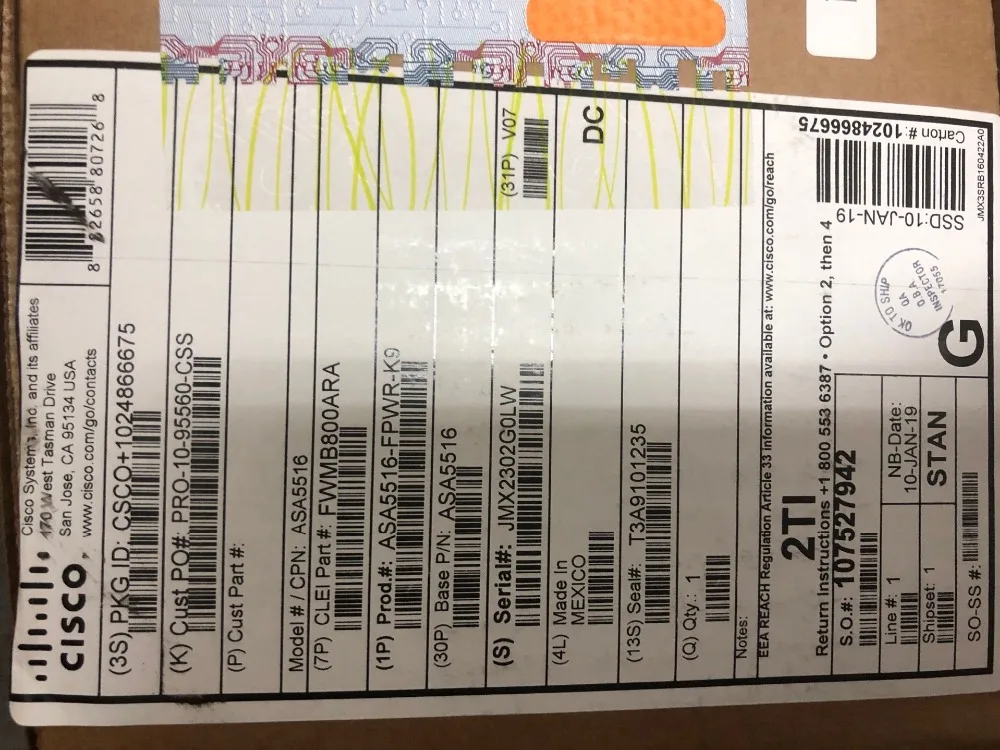 Новый CISCO ASA5516 FPWR K9 корпоративный межсетевой экран ASA 5516 X с сервисами огневой мощи