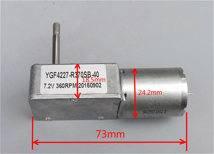370 Geared Motor DC Gear 7 Font Gearmotors 3V 5V 6V 7.2V Low Speed 360RPM (6.8) | Обустройство дома