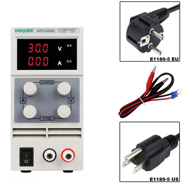 WANPTEK Manostat KPS1003D Adjustable Mini DC Power Supply Output 0-100V 0-3A High Precision Switch | Обустройство дома