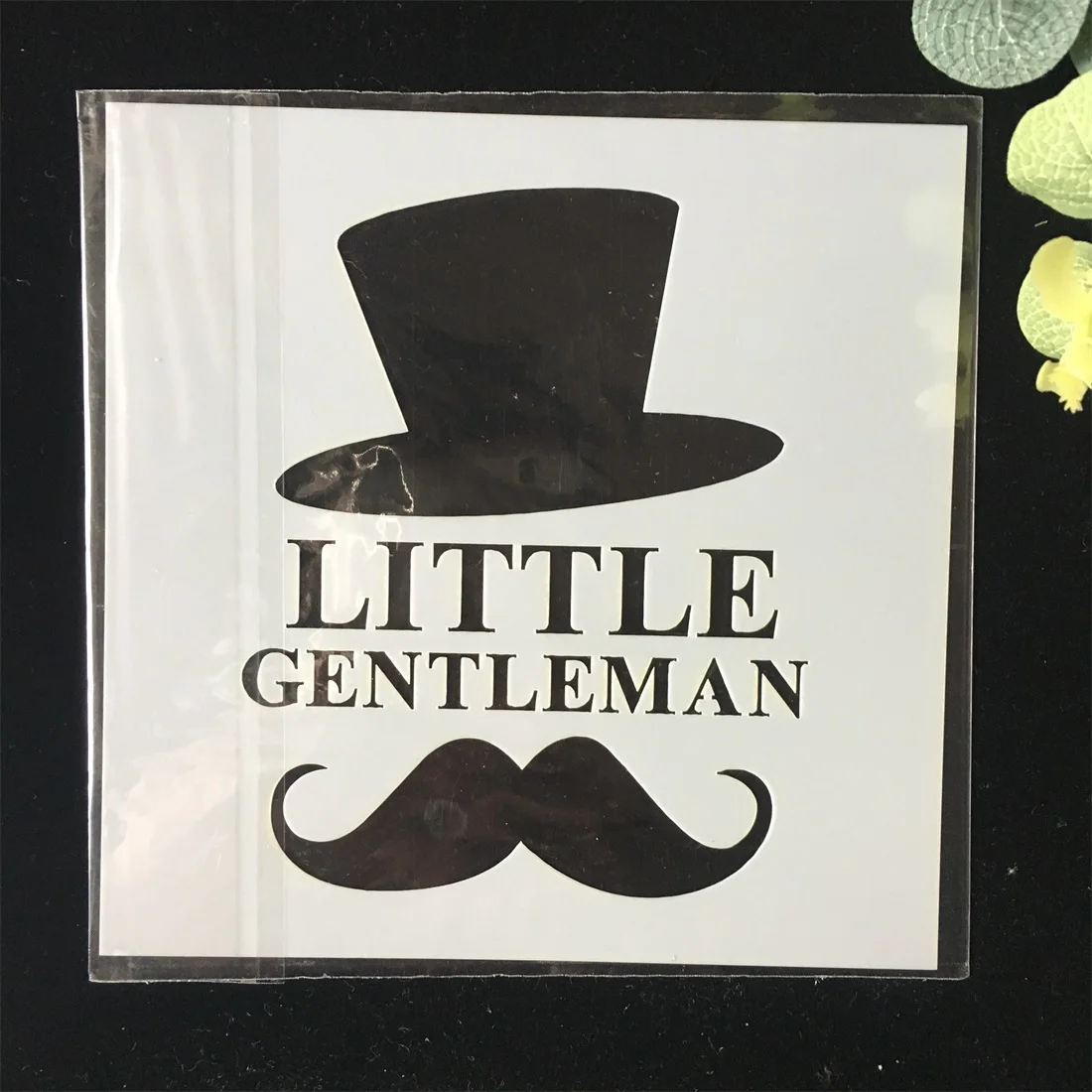 

New 15cm 5.9" Gentleman Words DIY Layering Stencils Wall Painting Scrapbook Coloring Embossing Album Decorative Card Template