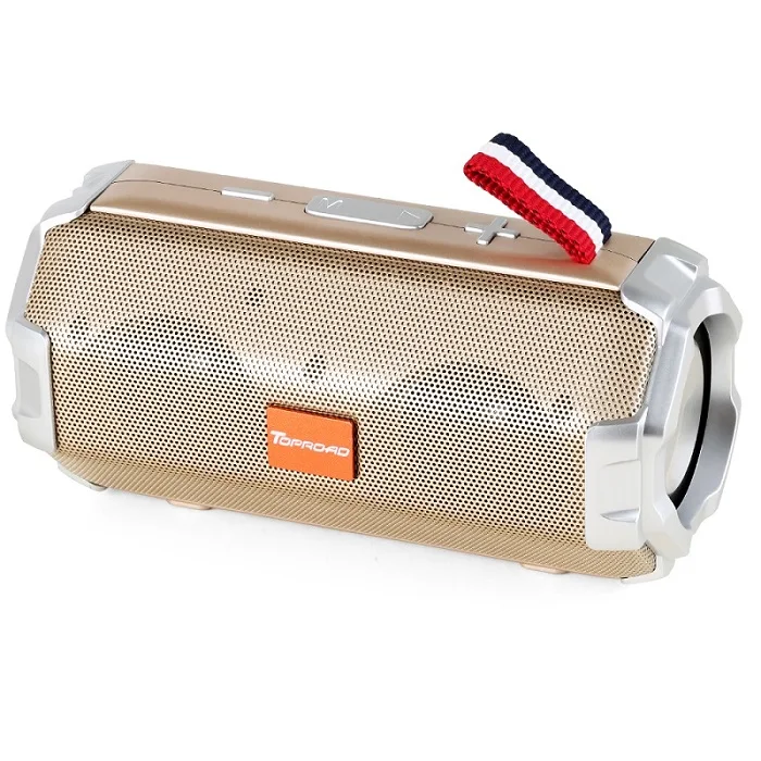 TOPROAD портативный Bluetooth динамик беспроводной стерео бас Колонка открытый Hifi динамик s звуковая коробка Поддержка FM радио TF карта USB AUX - Цвет: gold speaker