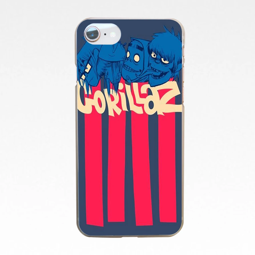 Жесткий прозрачный чехол Gorillaz Band для Iphone 4 4s 5 5s Se 6 6s 8 Plus 7 X|Бамперы| |