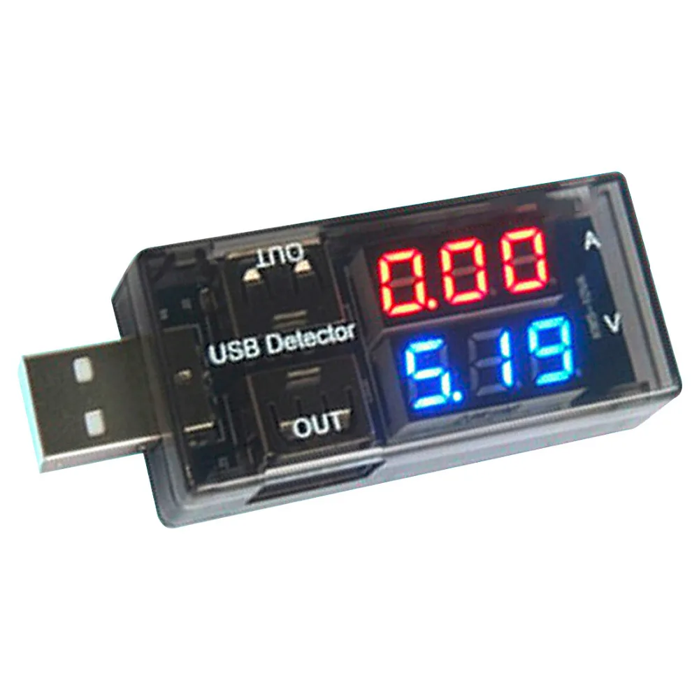 

USB Current Voltage Tester Meter USB Voltage Ammeter USB Detector Double Row Shows Gauge DC3V-9V/ 0-3A