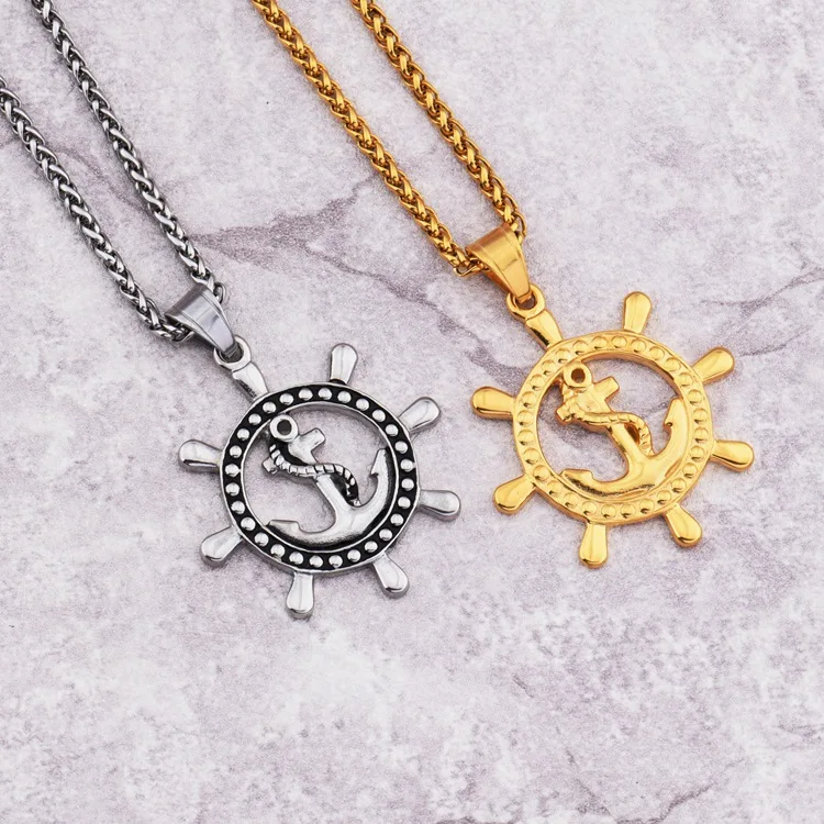 MCSAYS Jewelry Цепочки и ожерелья подвеска Хип-хоп корабль якорь Уил пшеницы цепи