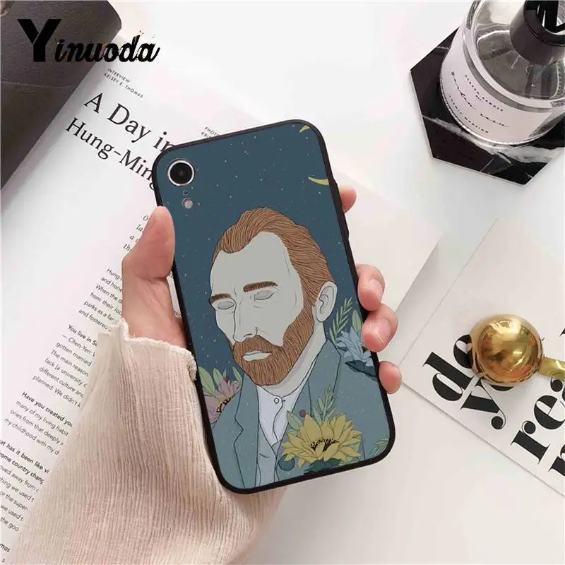 Yinuoda Ван Гог ТАРДИС силиконовый чехол для телефона iPhone X XS MAX 6 6S 7 7plus 8 8Plus 5 5S XR 11 pro max