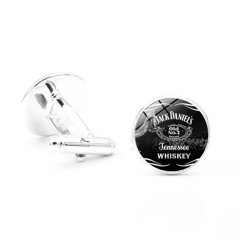 2 Модные запонки Jack Daniels, стакан драгоценных камней, запонки, игра, связанные ювелирные изделия, милые подарки для детей - Цвет: 2