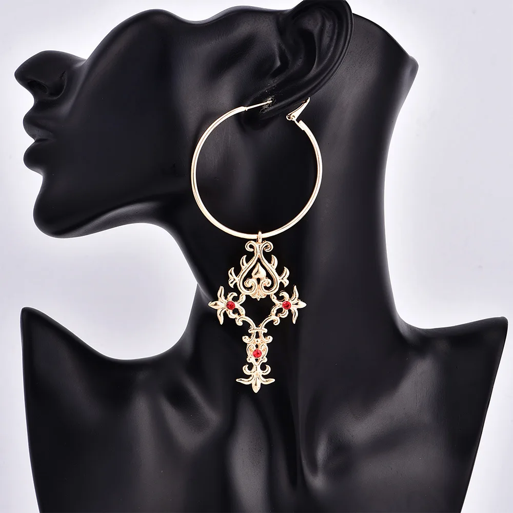 2 шт./компл. Женская обувь в стиле панк с натуральными камнями Цвет золотистый