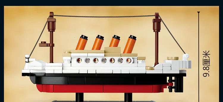 194 unids 0576 sluban bloques de construccion juguete shiptitanic rms titanic barco modelo 3d regalo educativo del | Игрушки и хобби