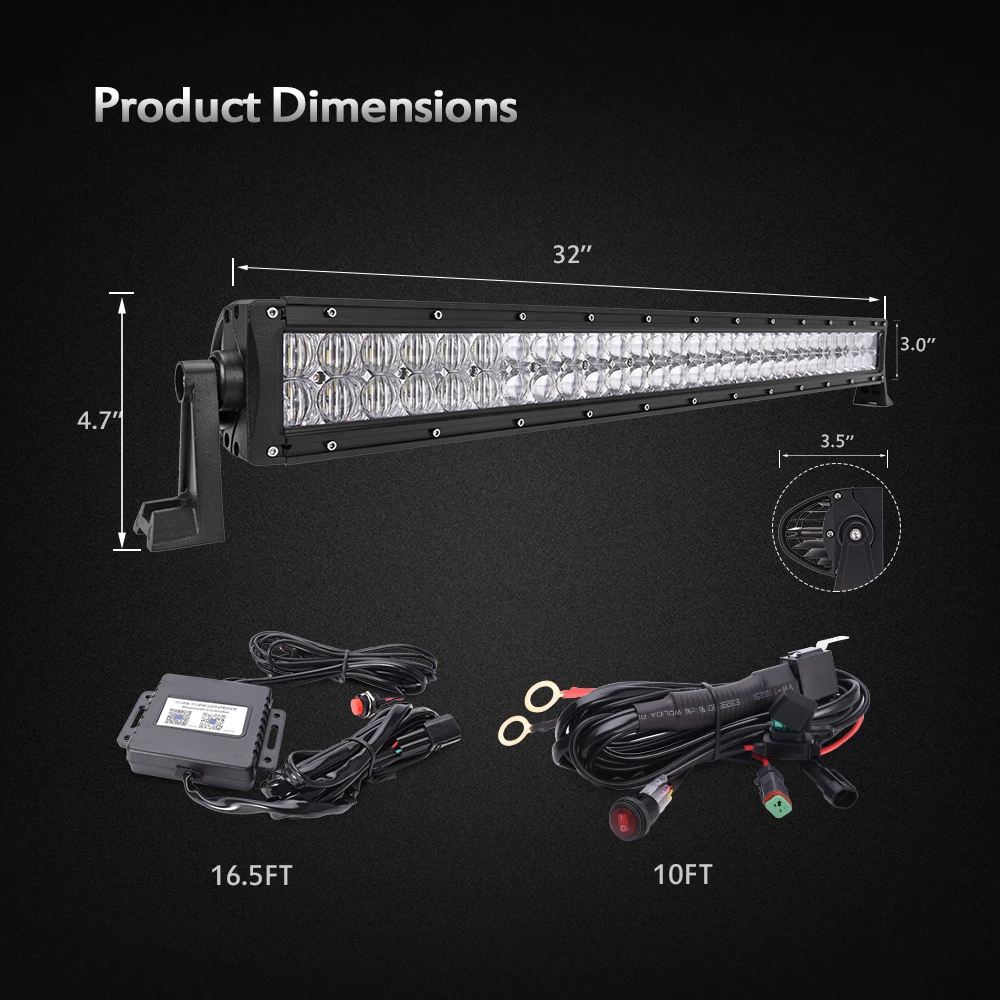 MICTUNING 22 &quot120 Вт 32&quot 180 5D RGB прямой внедорожный 12 В 24 стробоскоп лампа для