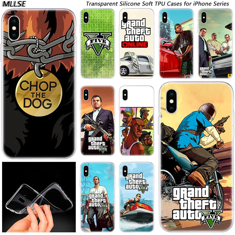 Горячая игра GTA 5 модный силиконовый чехол кейс для Apple IPhone 11 Pro XS Max X XR 7 8 6 6s плюс 5S SE