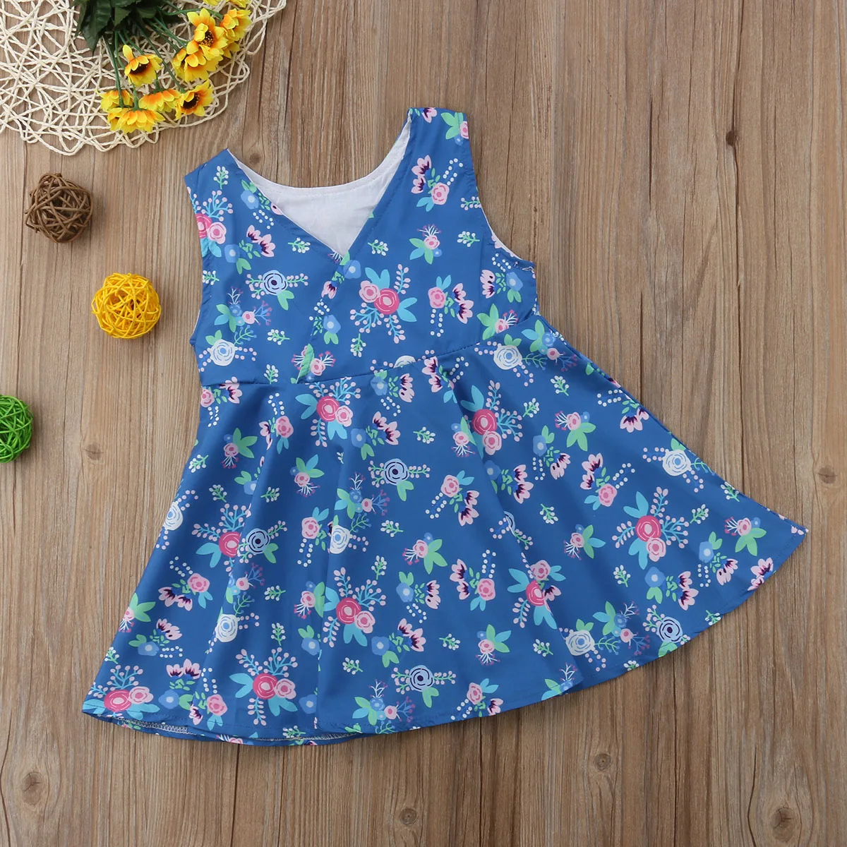 Kids Baby Girls Lace Floral Party Dress Sleeveless Tutu Dresses Clothes | Детская одежда и обувь