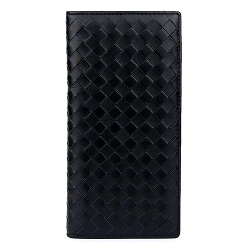 1206 Black COMFORSKIN, роскошный бренд, мужской волнистый вязаный кошелек из овчины, мужской кошелек, высокое качество, кошельки для карт, для мужчин, длинный мужской клатч, кошелек - Цвет: 1206 Black