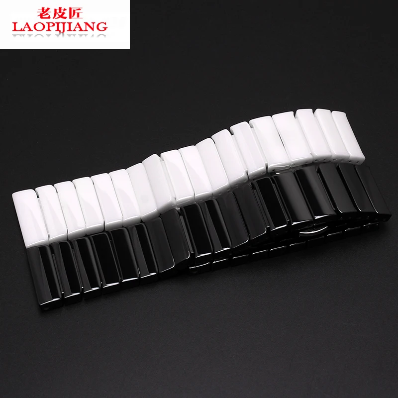 Обычный плоский керамический адаптер для ремешка часов и ремешок 22 мм 20 черный