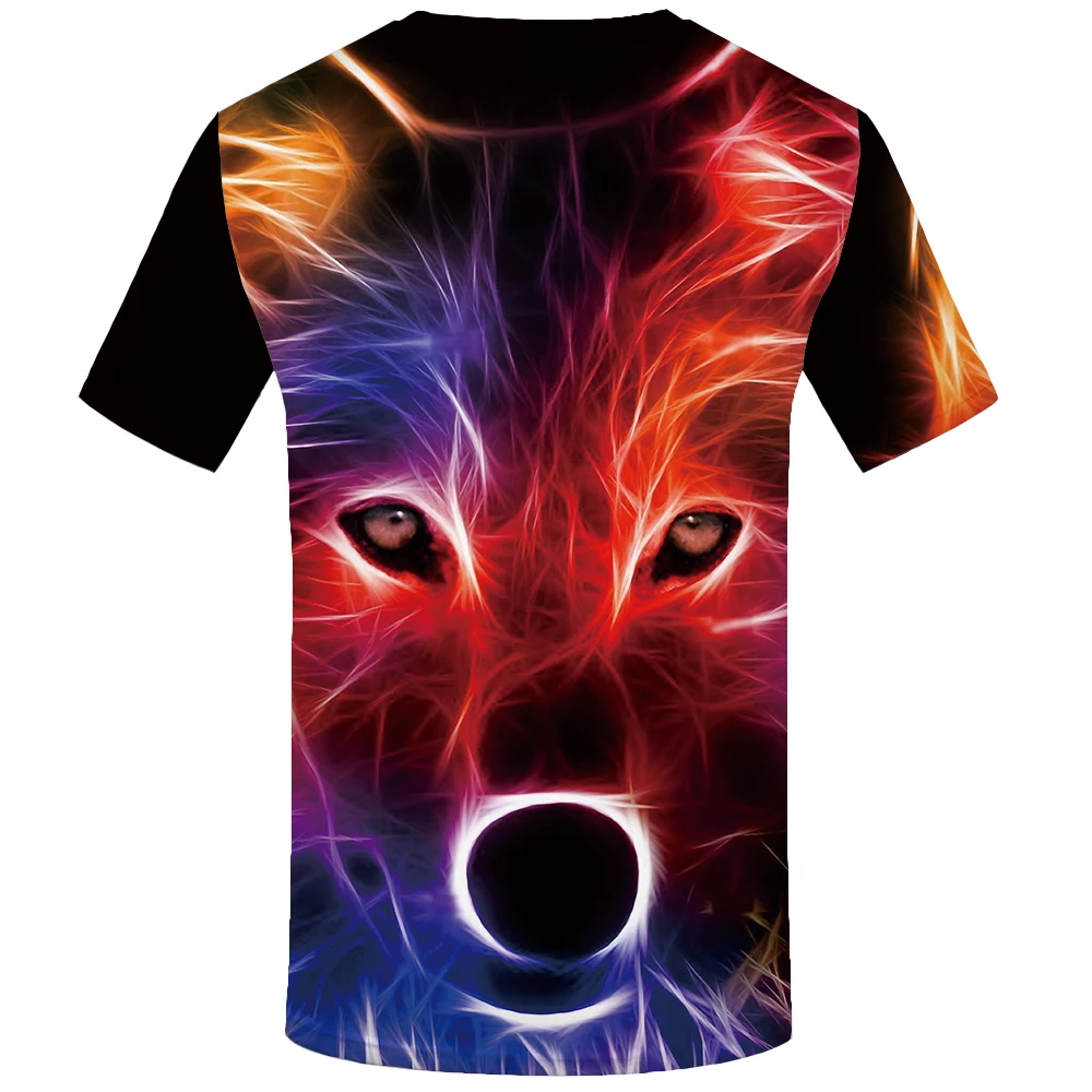 Мужская футболка с 3D принтом KYKU летняя волка и джунглей 2018|t-shirt men funny|t-shirt brand ment-shirt