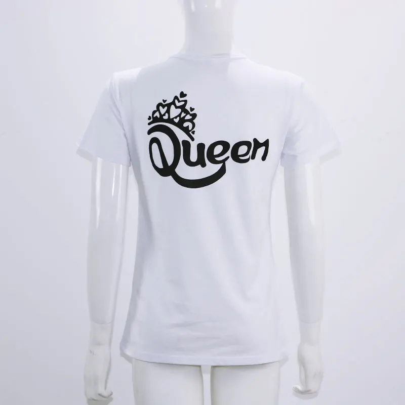 2018 летняя семейная футболка с круглым вырезом принтом король королева принц