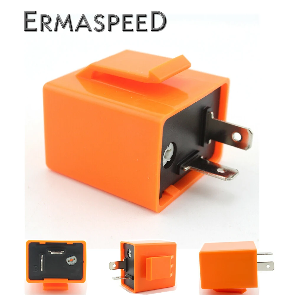 

12V 2 Pin Motorcycle LED Flasher Relay Turn Signal Indicator Electronic Blinker Signals Control